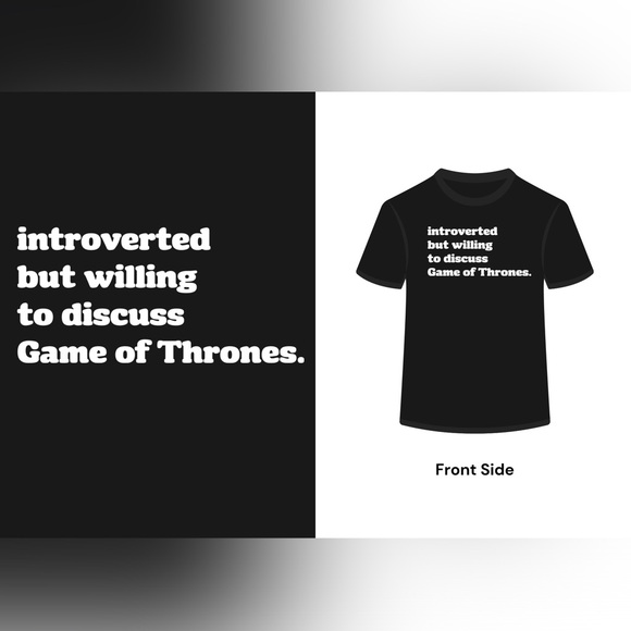 Introverted but willing to discuss funny t shirt - Picture 2 of 5